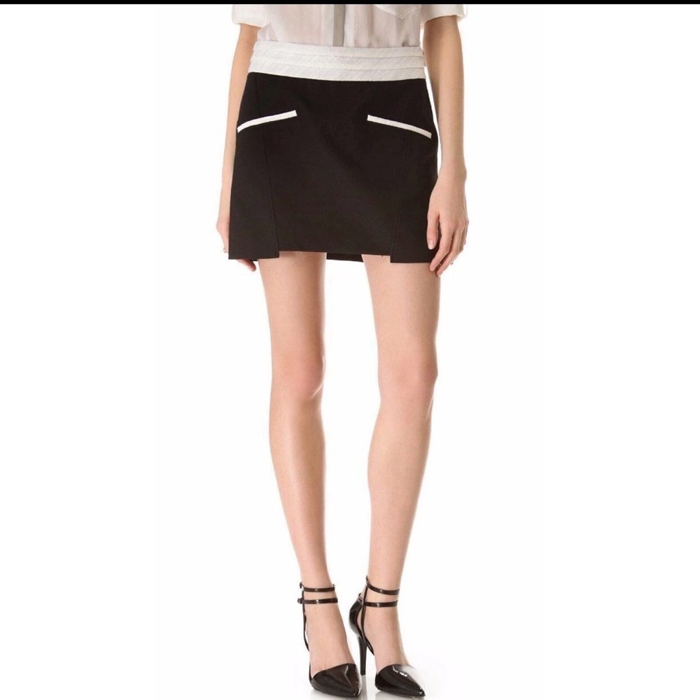 Nwot Helmut Lang Era Pocket Mini Skirt Pleated Waist Linen Blend Size 0